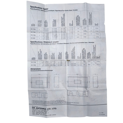 DX 2 Way Splitter for Coaxial Type CATV ED-772SL