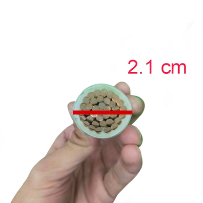 Cross-section of a cable held in hand with measurement label '2.1 cm'.