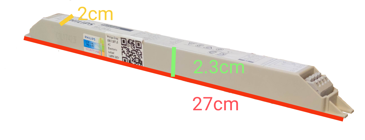 Philips Electronic Ballast 1x28W 220V , Electronic Ballast 1 x 28W T-5  Fluorescent Tube EB-Certalume EB-C 128TL5
