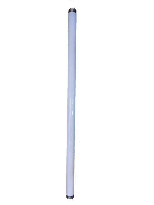 Firefly 18W fluorescent tube daylight with white glass and metal end caps