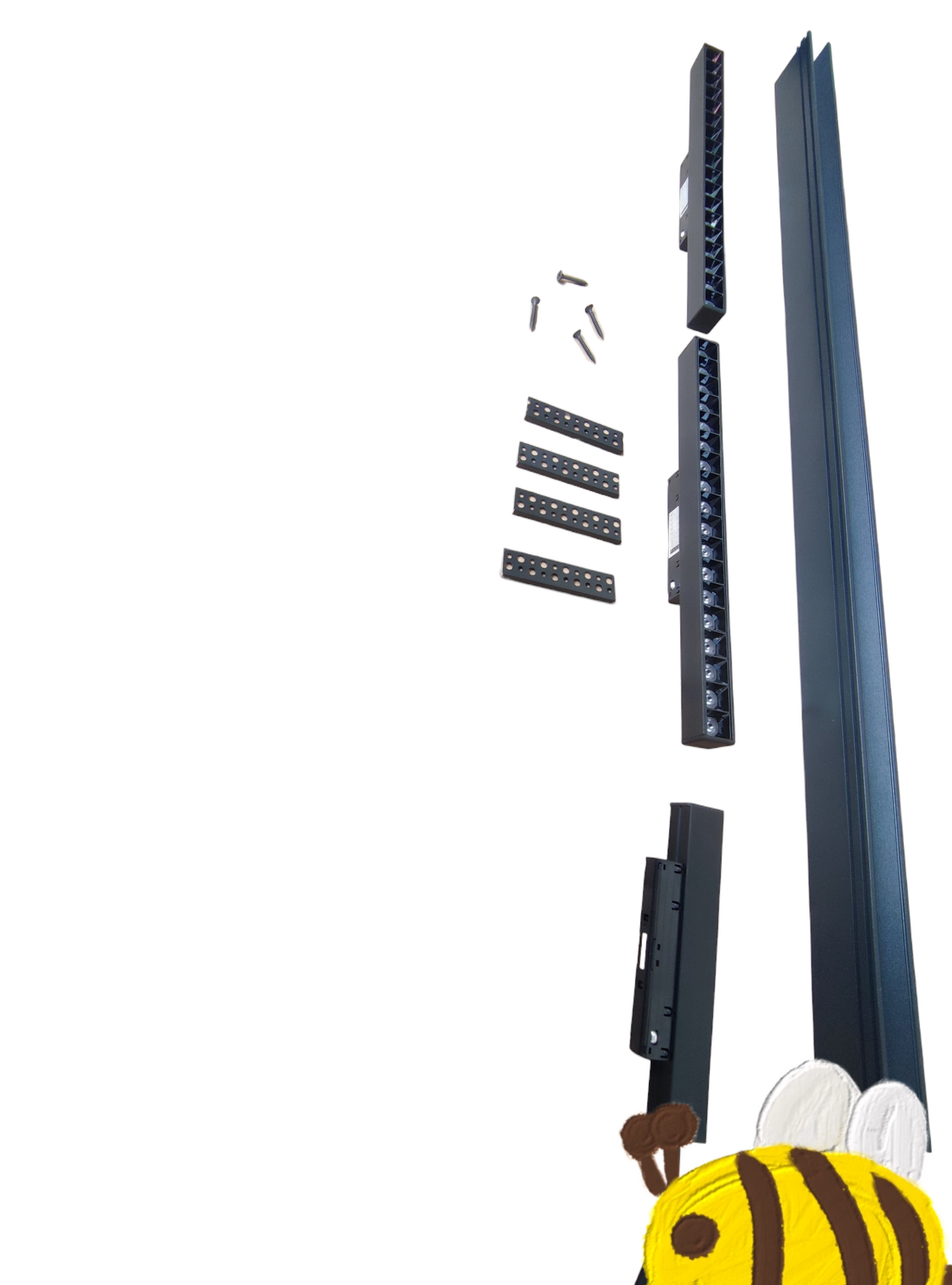 ILLUMIQ TERRA 18W LED grille track light 4000K with installation components and accessories