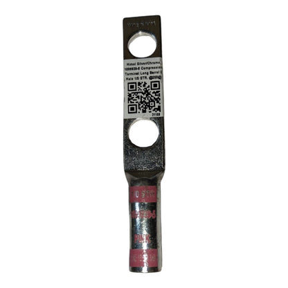 Utilux Terminal Lugs Long Barrel 2 Holes AWG 1/0 or 50mm Wire 14mm Stud 1099939-5 Ring Compression or Crimp Type