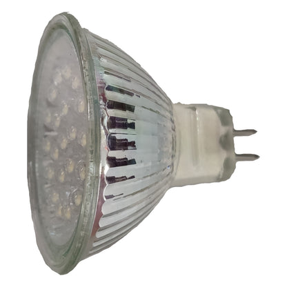 MR16 LED light bulb on a white background