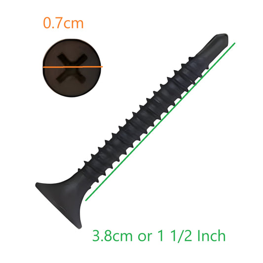 Gypsum Screw for Metal 2 Inches CAA-GSM-Steel2 Black Screw for Metal Parring 1Pc