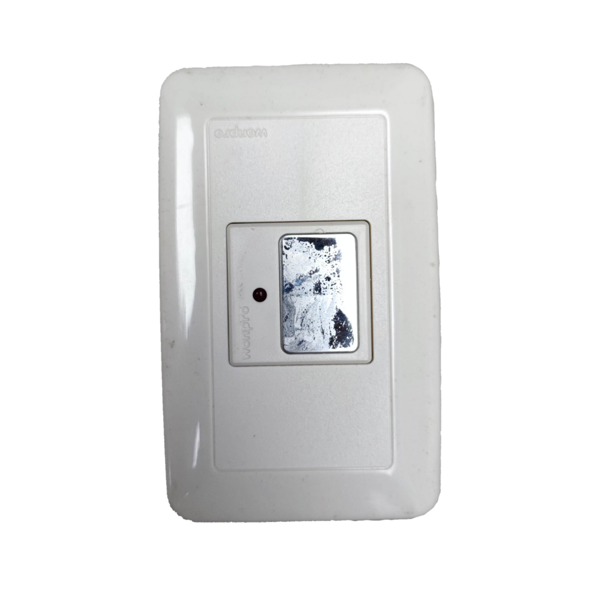 Omni white wall plate 1 way touch sensor switch single rectangular touch panel with red indicator LED
