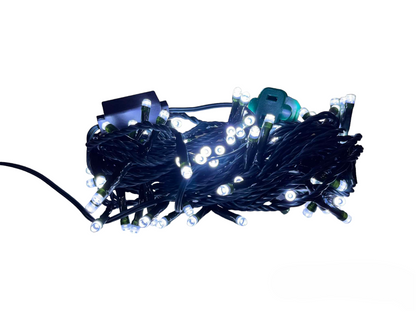 Firefly LED Christmas Light 100 LED Bulbs String Light Green Wire Steady White 6500K 7 Meters 7W 220V Indoor Only FXL1110020WH