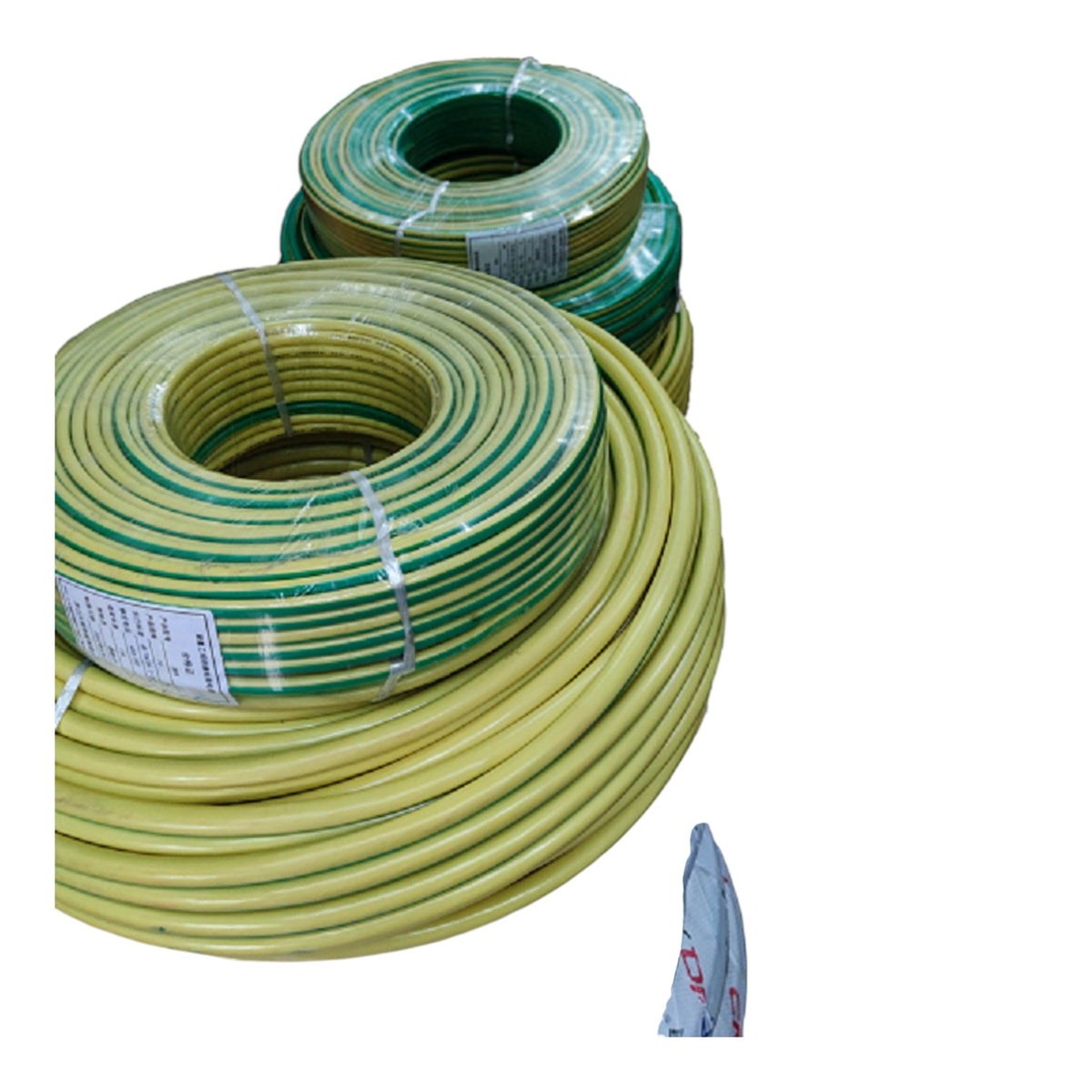 Grippes 25mm Grounding Cable Yellow Green 100 Meters per Roll ( Approx 30mm to THHN) JB/T8734. 2-2016, Ground Wire