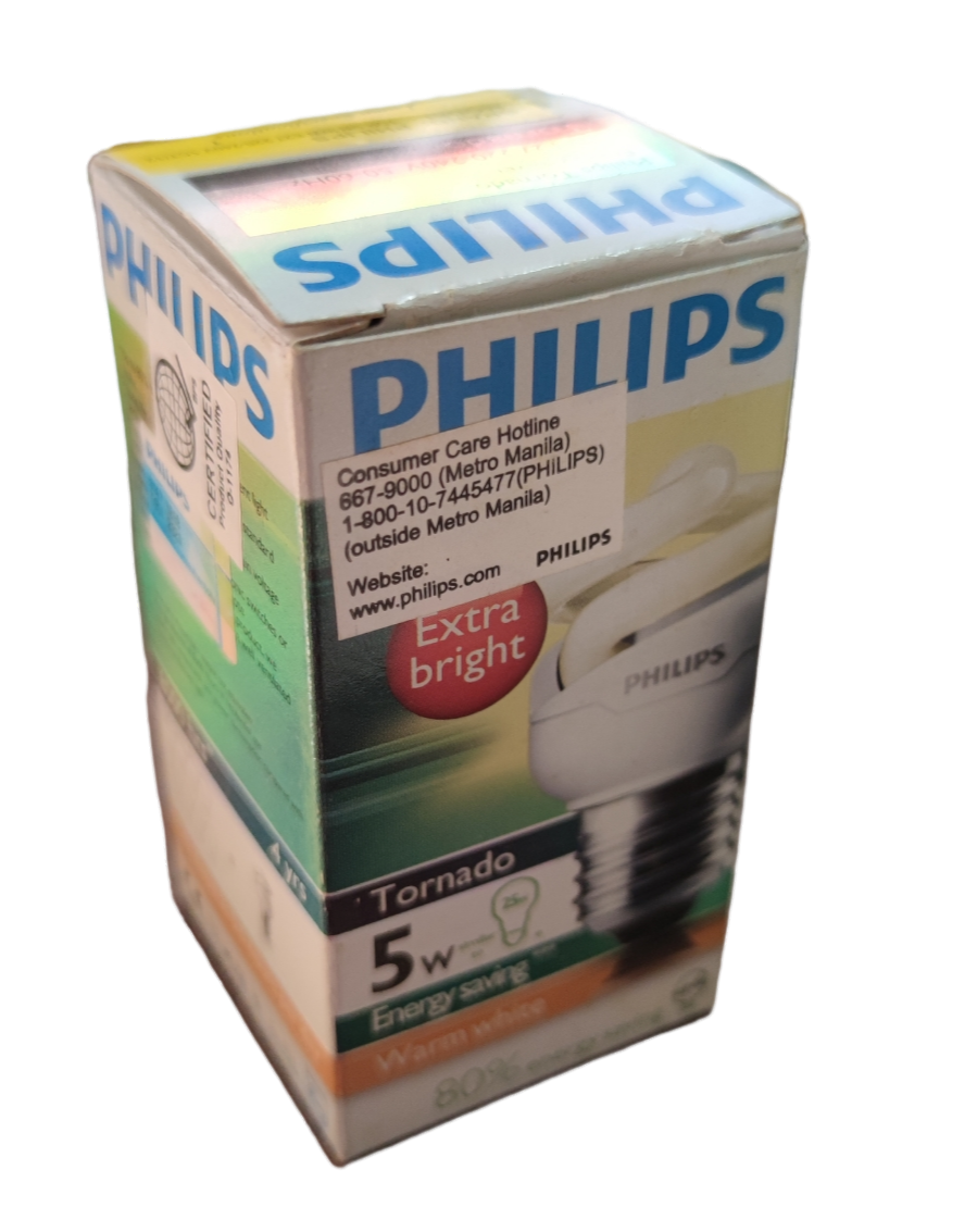 Philips 5W CFL E27 220V Spiral Tornado Daylight