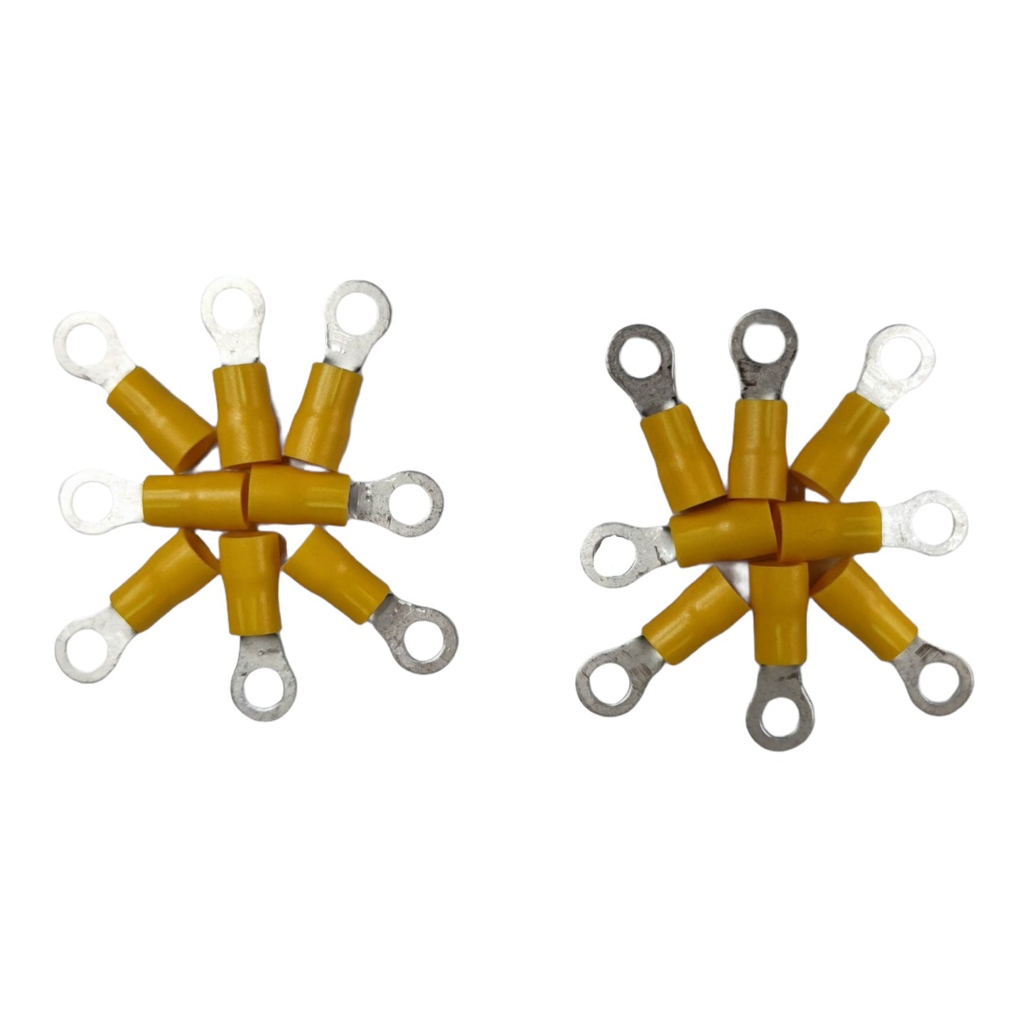 Local Terminal Lugs Ring Type Yellow Insulation 5.5mm (5Pcs + 5Pcs Free) , Ring Terminal Lugs,  Round Terminal Lugs