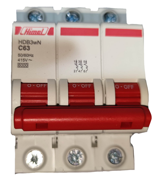 Himel 63A 3 Pole Miniature Circuit Breaker 6 KAIC, 63A 3P 220V Miniature Circuit Breaker