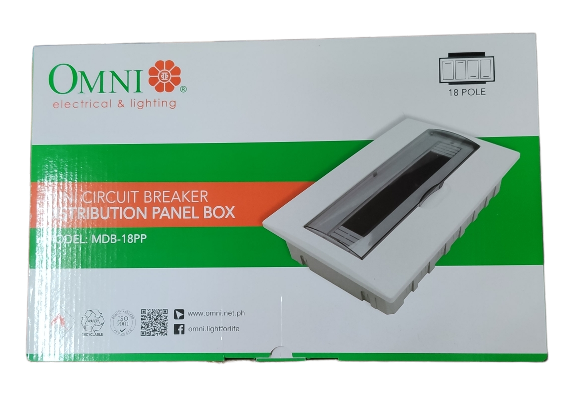 Omni 18 Ways Distribution Panel Box MDP-18PP Recessed Type Distribution Panel for Miniature Circuit Breaker