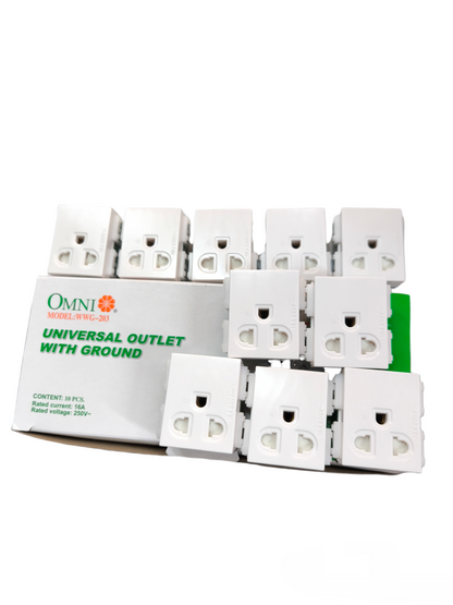 Omni Center Device Universal with Ground 10A 250V WWG-203
