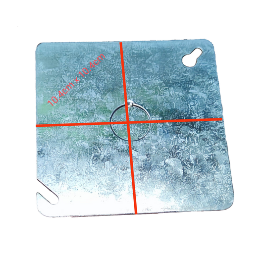 Royu 1mm Thickness AWG 18 Junction Box Cover with hole and red grid markings for precise measurements