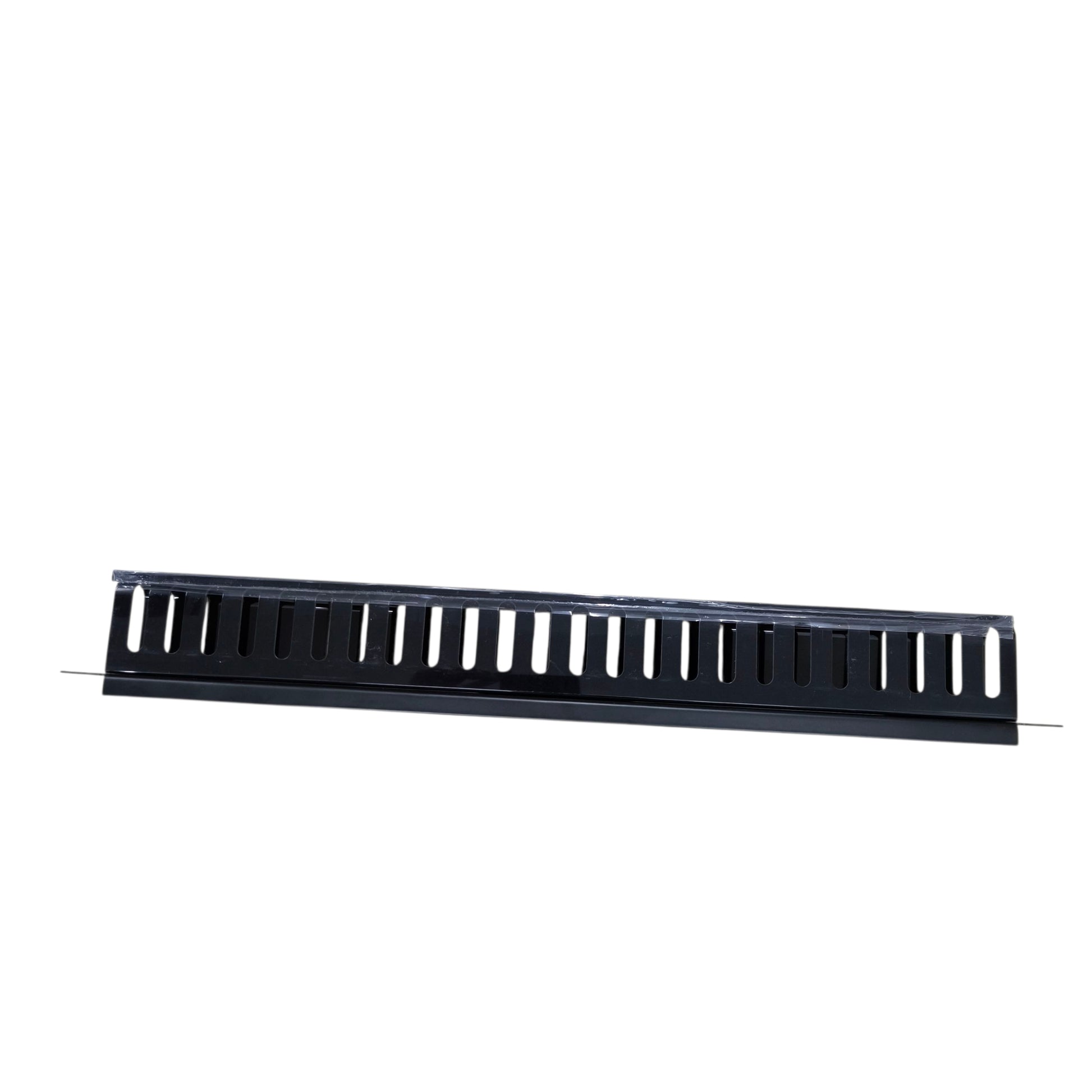 1U cable duct for data cabinet 19 inches in black for organized cable management