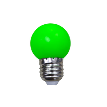 1W Denko LED bulb 220V Green E27 with a round design for vibrant lighting