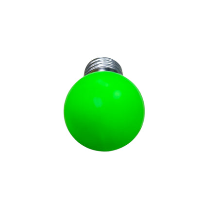 1W Denko LED bulb 220V Green E27 with a vibrant green round design for energy-efficient lighting