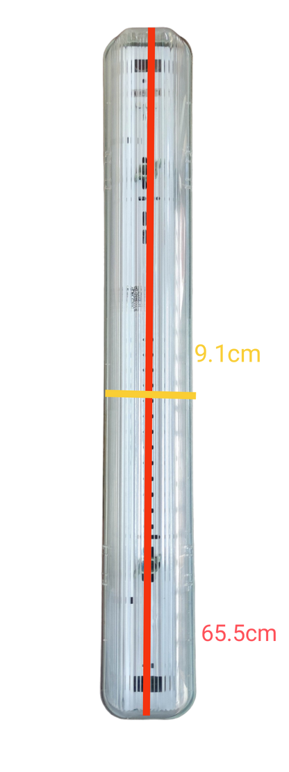 Opple 1x8W T8 fluorescent tube fixture with a sleek design for efficient lighting installation