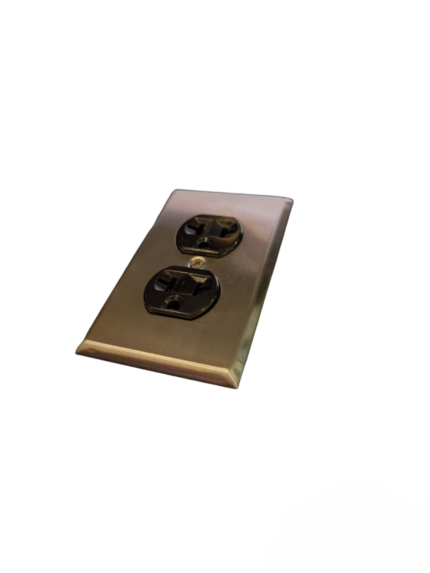 Eagle 2 Gang T-Slot Outlet with Ground 16A power point in black and bronze finish