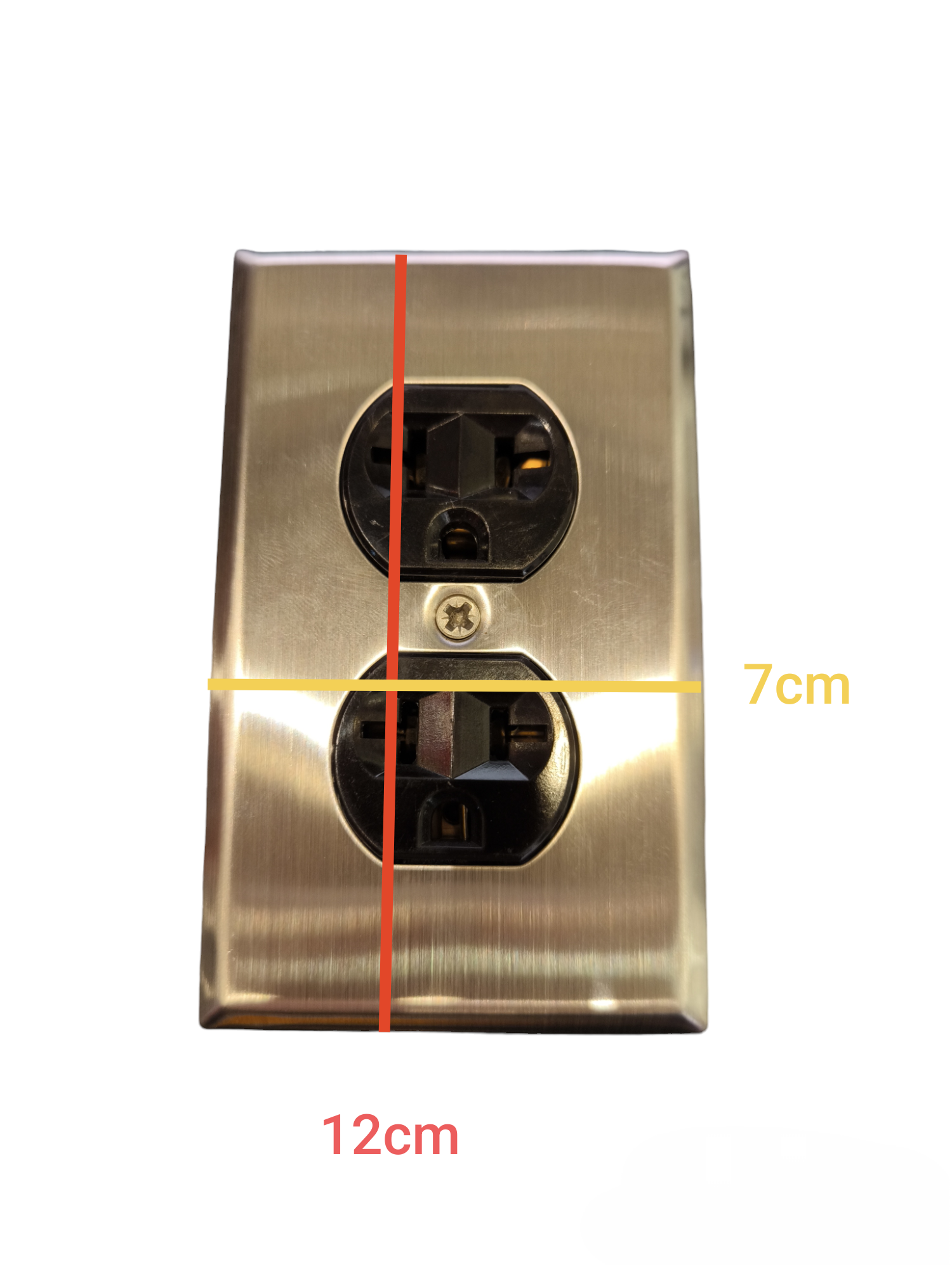 Eagle 2 Gang T-Slot Outlet with Ground 16A stainless steel power point with two outlets