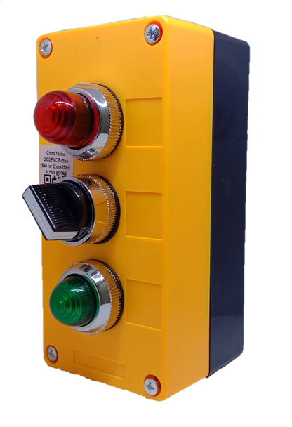 Auspicious yellow 2 position selector switch 220V with red, black, and green control buttons for power points and switches