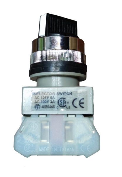Auspicious 2 position selector switch with spring return for power points and plugs