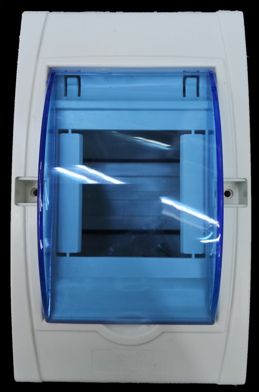 ZY electrical 2 ways panel box with transparent blue cover for circuit protection