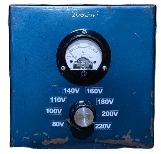 CE 2000W Variable Transformer 145 - 220V with voltage meter and adjustable dial knob