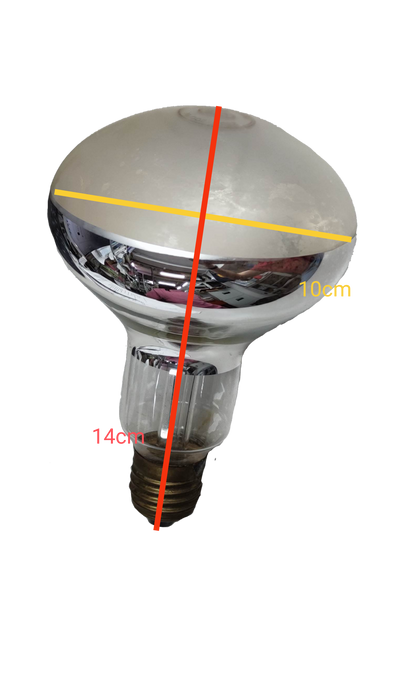 VIR 200W reflector bulb E27 220V with silver reflective top and standard screw base