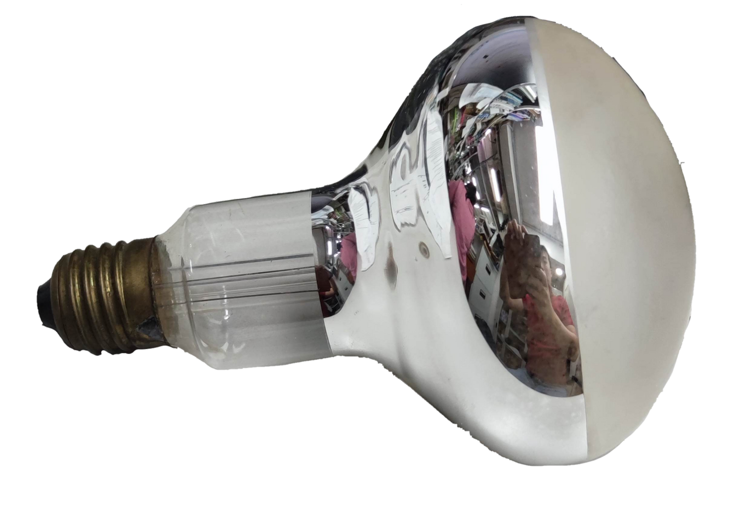 VIR 200W reflector bulb E27 220V with a shiny reflective surface and standard base for effective lighting