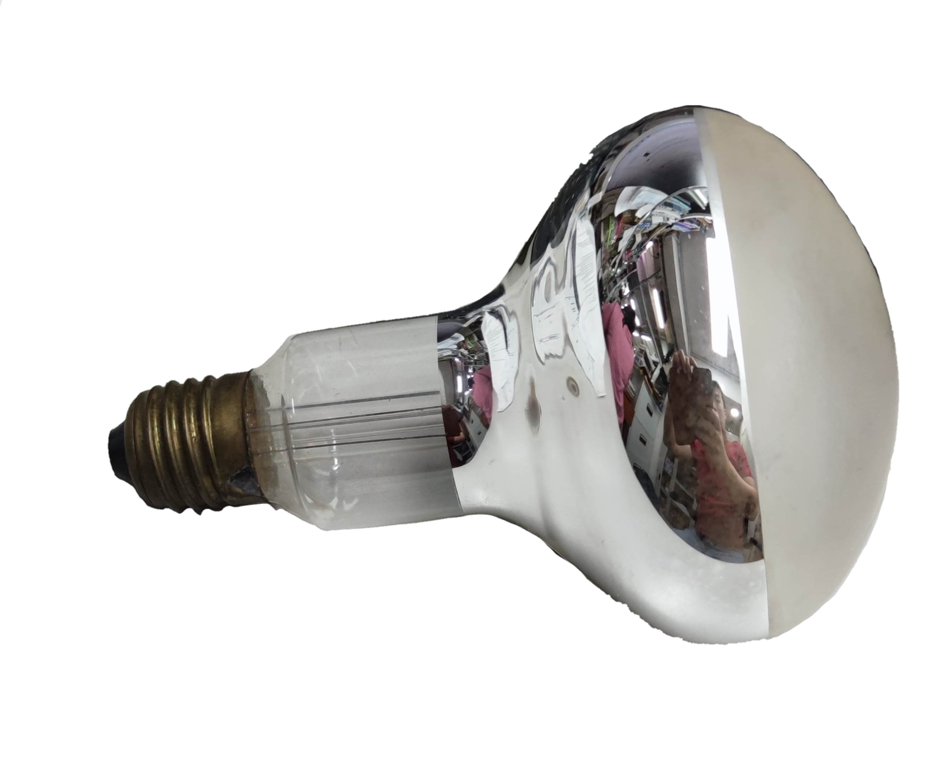 VIR 200W reflector bulb E27 220V with a reflective silver coating and standard screw base