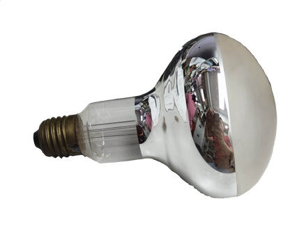 VIR 200W reflector bulb E27 220V with a reflective silver coating and standard screw base