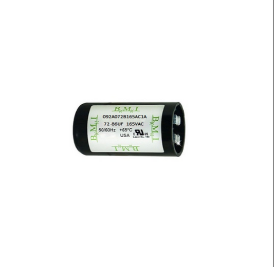 Motr Starting Capacitor 72-86UF 165 VAC, BMI