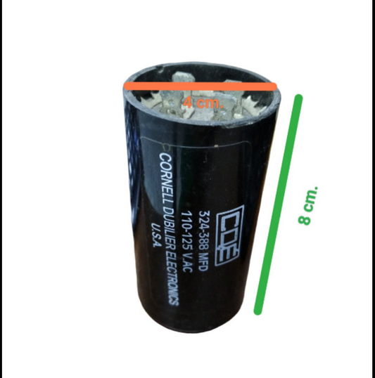 Motor Starting Capacitor Terminal type ,CDE 324-388MFD 110-125V