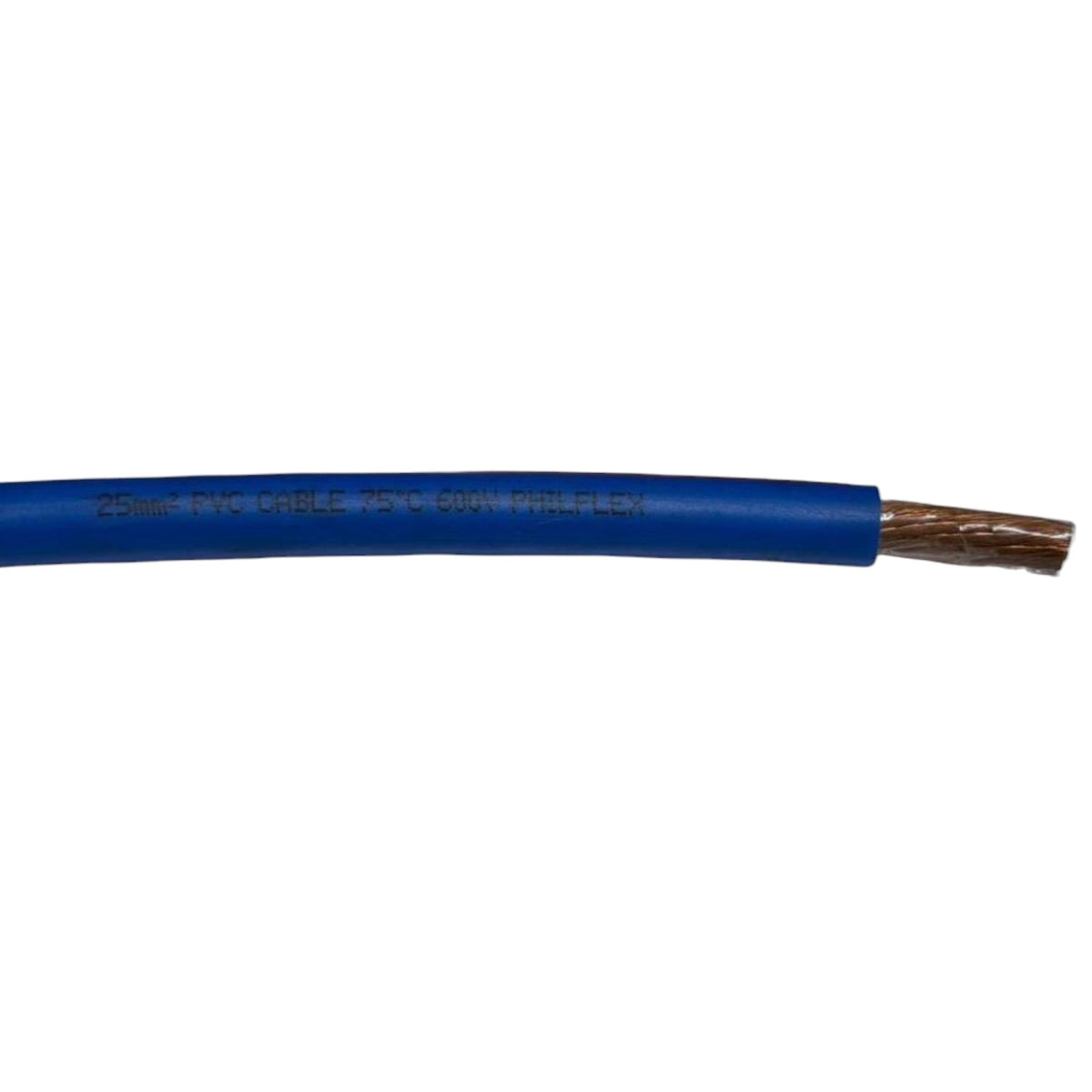 Philflex 25mm PVC Cable 75 Degrees 600V Available Blue or Red
