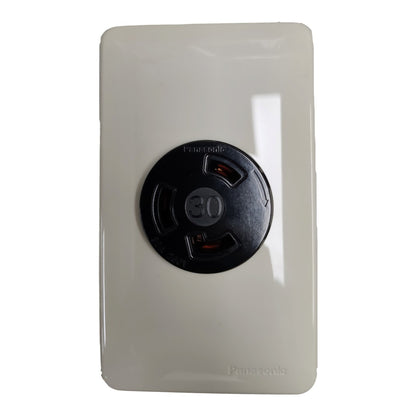 Panasonic 30A 2P+E Twist Lock Set 3 Pins 250V Twistlock Nema L6 Available Black or White WF2330/WNF6254W-8/WF6330