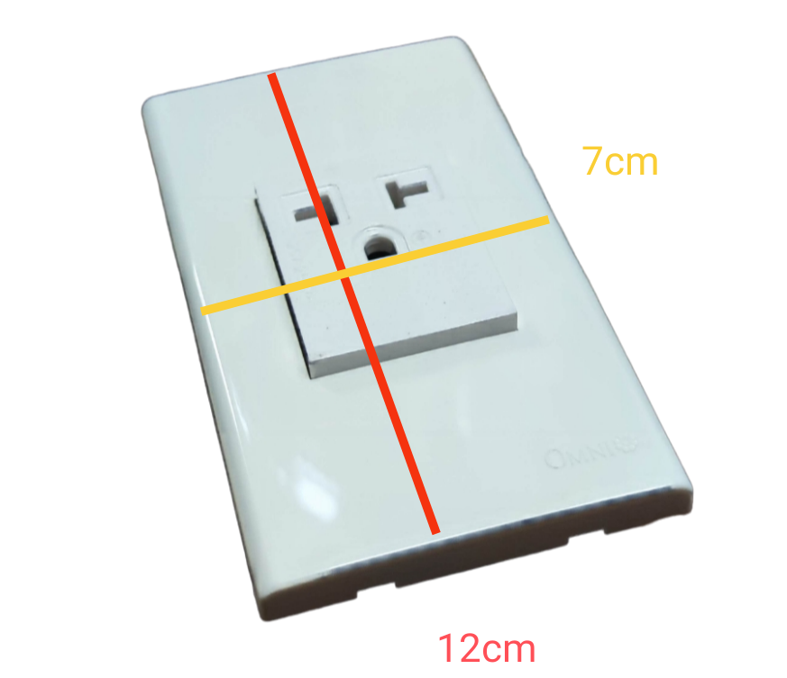 Omni 20A aircon outlet with plate in white, designed for reliable HVAC connection