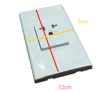 Omni 20A aircon outlet with plate in white, designed for reliable HVAC connection