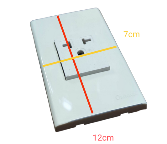 Omni 20A aircon outlet with plate in white, designed for reliable HVAC connection