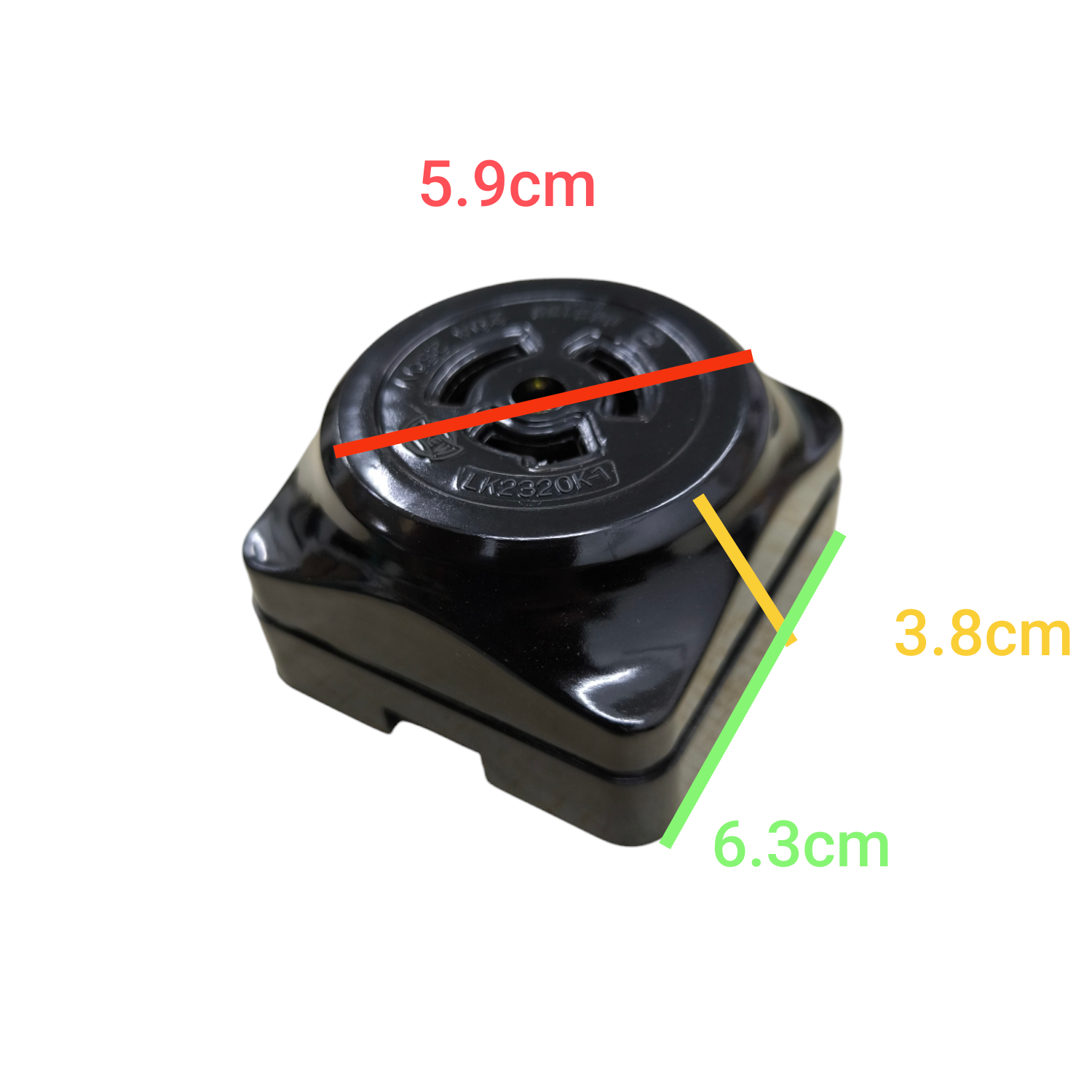 Grippes 20A twist lock outlet 220V with durable design for safe electrical connections