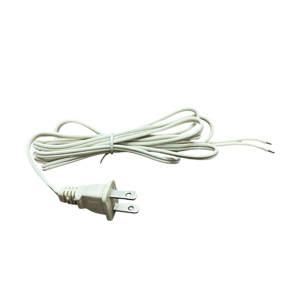 20AWG two core AC power cord in white, ideal for appliances and electrical projects