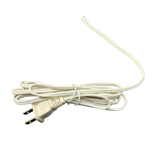 20AWG two core AC power cord in white for reliable electrical connections and appliances
