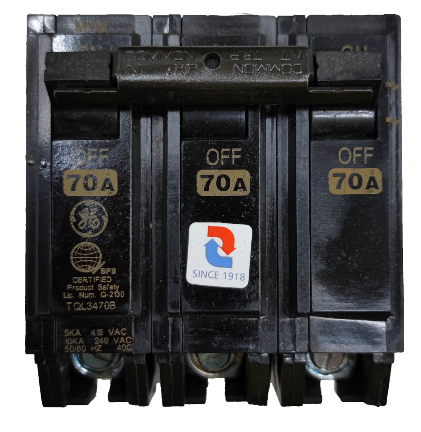 GE Circuit Breaker 3 Phase Plug In TQL, Circuit Breakers