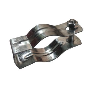 20mm electrical hanger clamp in silver metal for securing electrical components securely