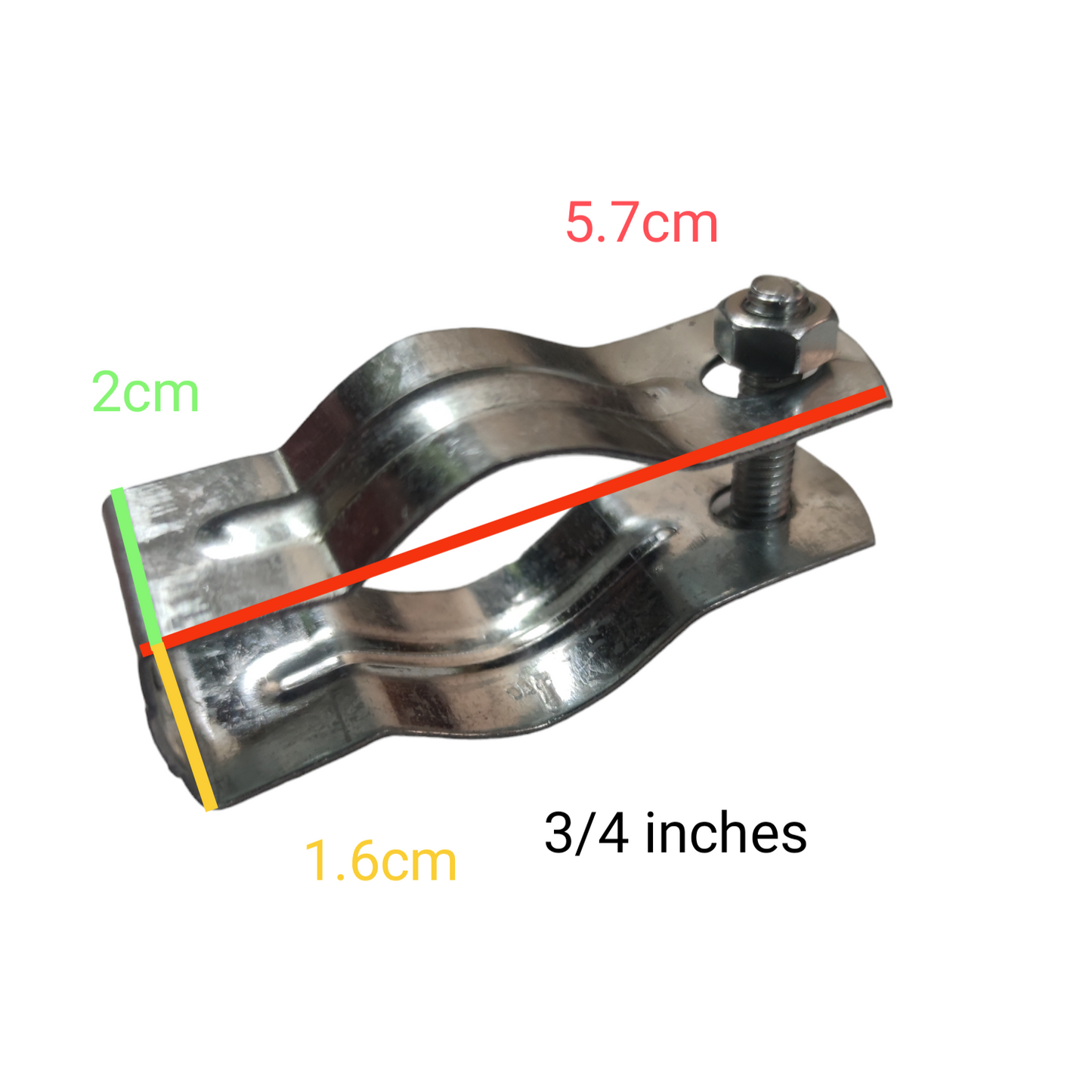 20mm electrical hanger clamp made of durable metal with a sturdy design for secure cable management