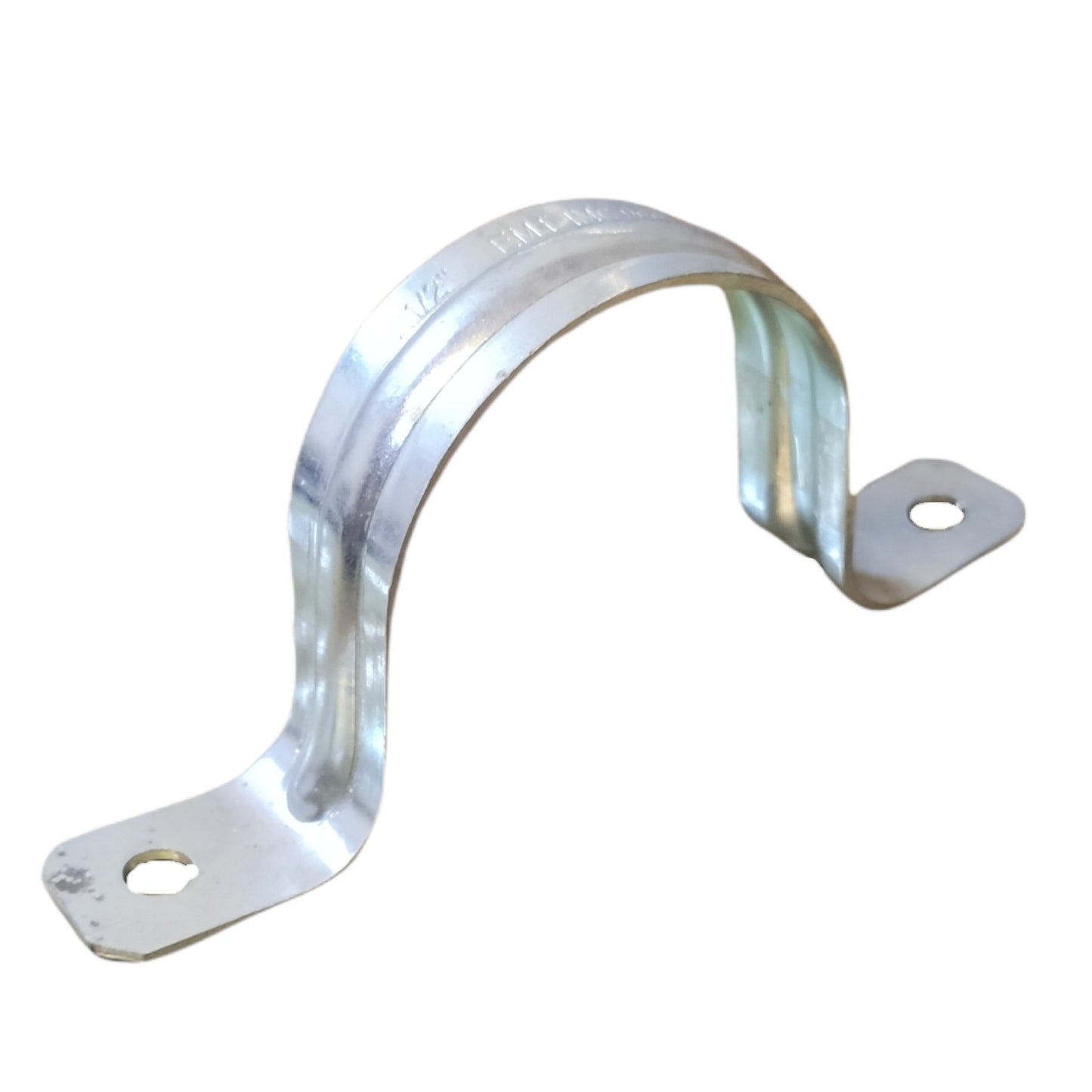 20mm two hole strap clamp made of durable metal for securing pipes and cables