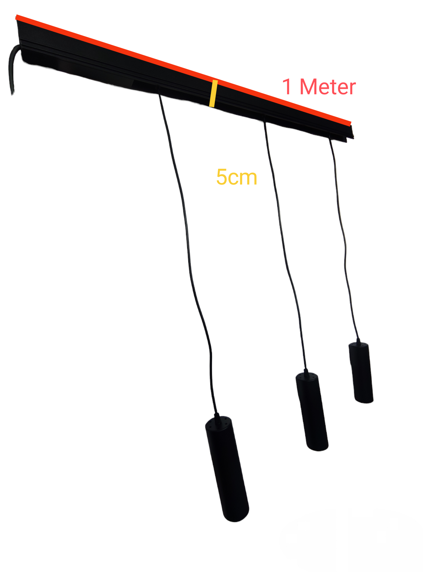 Magnetic Track Light 1 Meter 50mm with 3pcs 6W LED Pendant Track Light 220V Warm White 3000K ( ILLUMIQ TERRA)