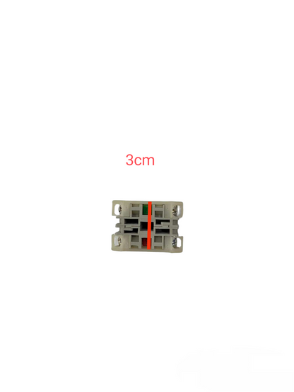Auspicious 22mm green push button switch component for door chimes and bells with compact design
