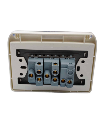 Grazen Weatherproof Cover with 1 Gang 1 Way Device with 2 Gang Universal Outlet with Ground 16A 220V WC-019-W+GW-008