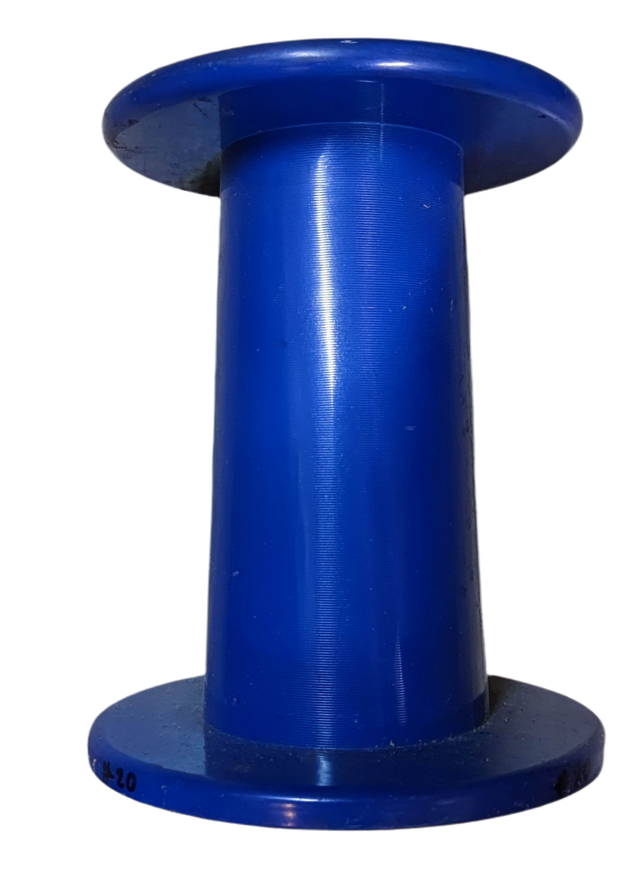 Local 25kg plastic spool for wire in blue for cable management and wire organization