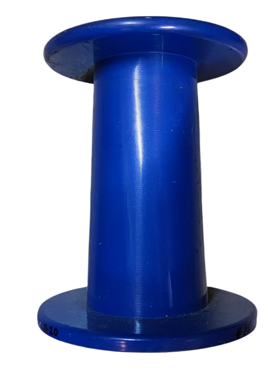 Local 25kg plastic spool for wire in blue for cable management and wire organization